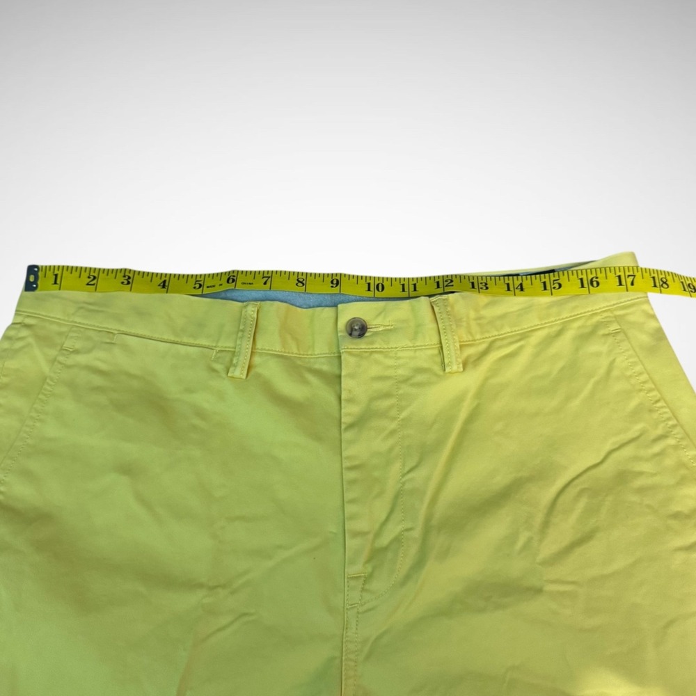 Polo Ralph Lauren Chino Shorts Mens 34 Classic 9Inch Cotton Twill Solid Yellow - Picture 4 of 8